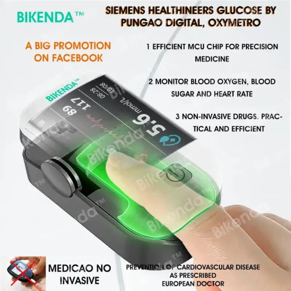 Bikenda™ Next-Generation Smart 3-in-1 Non-Invasive Laser Glucose Meter