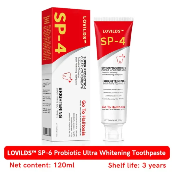 LOVILDS™ Aussie SP-6 Probiotic Ultra Whitening Toothpaste