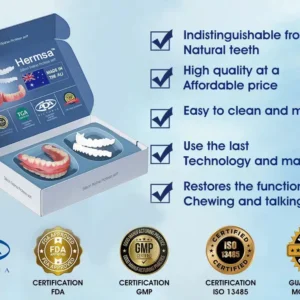 HOT - Hermsa™ Premium Customised Silicone Denture Kit Dual accreditation from the American Dental Association (ADA) and the Australian Food and Drug Administration (TGA)