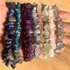 Natural Gem Stone Bracelet Amethyst Irregular Stretch Chip Beads Nuggets Quartz Bracelets Bangles Crystal Wristband For Women